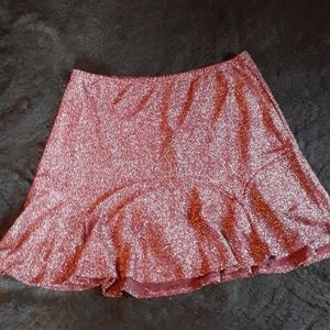 Wallflower Maroon Red Sparkly Mini Skirt